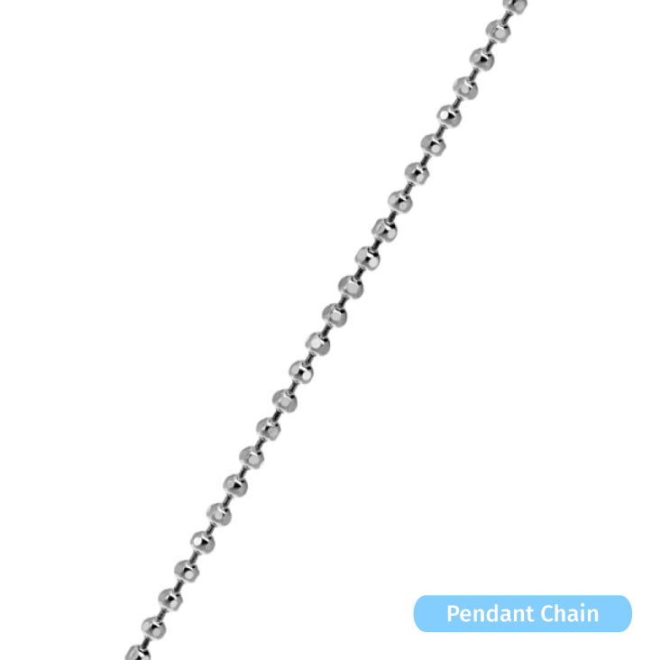 Sterling Silver Diamond Cut Bead Chain (1.0mm)