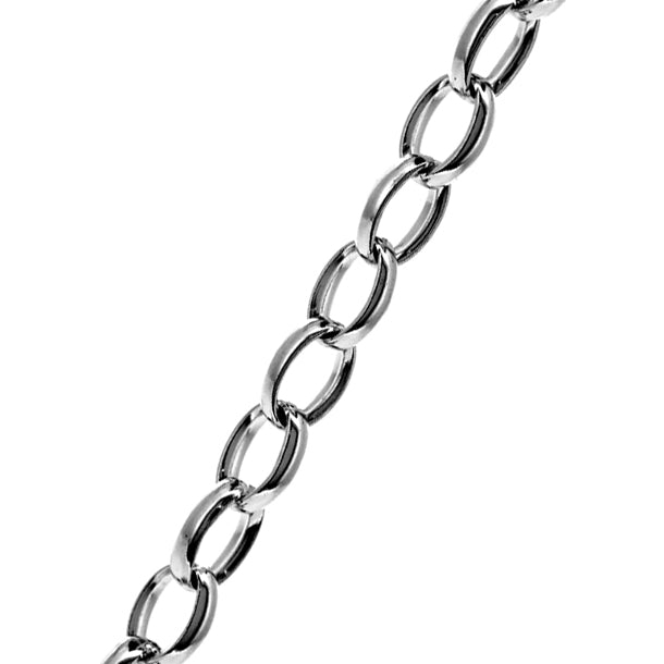 Sterling Silver Oval Belcher Chain (3.1mm)