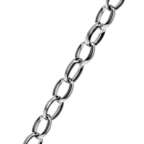 Sterling Silver Oval Belcher Chain (3.2mm)