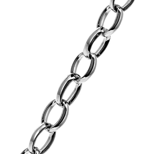 Sterling Silver Oval Belcher Chain (3.9mm)