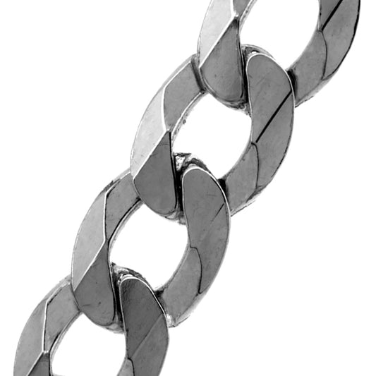 Sterling Silver Diamond Cut Curb Chain (10.0mm)