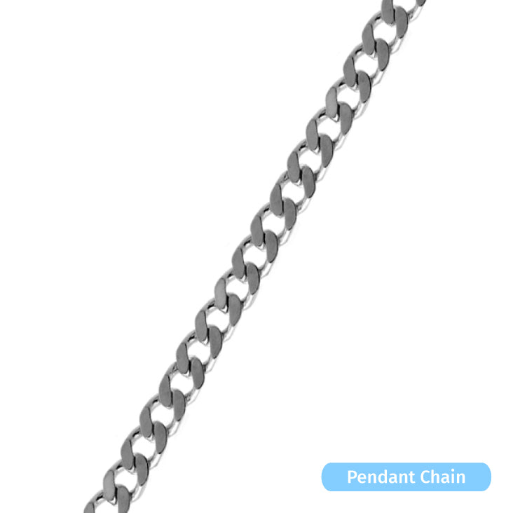 Sterling Silver Diamond Cut Curb Chain (2.1mm)