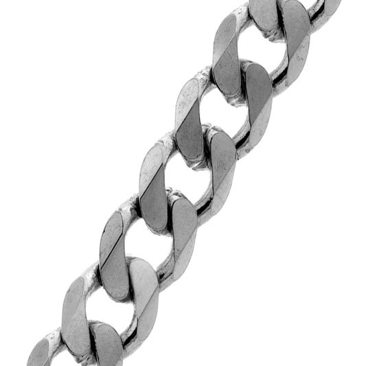 Sterling Silver Diamond Cut Curb Chain (6.5mm)