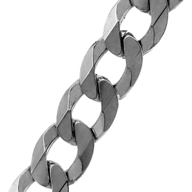 Sterling Silver Diamond Cut Curb Chain (7.8mm)