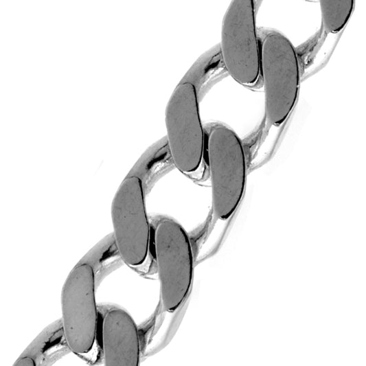 Sterling Silver Diamond Cut Curb Chain (8.5mm)