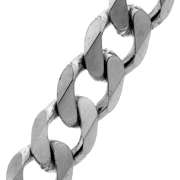 Sterling Silver Diamond Cut Curb Chain (9.1mm)