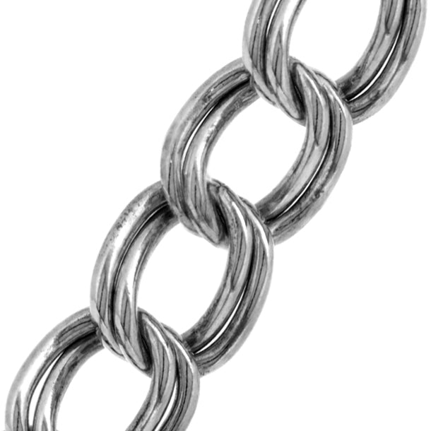 Sterling Silver Double Curb Chain (10.5mm)