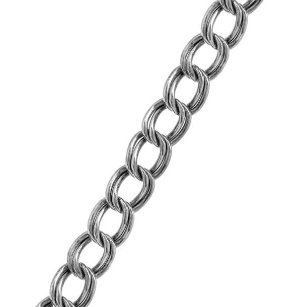 Sterling Silver Double Curb Chain (3.8mm)