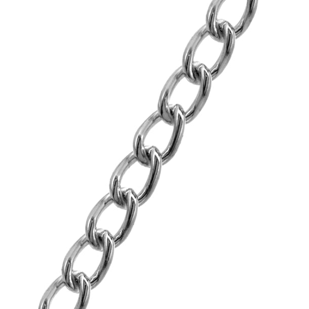 Sterling Silver Open Curb Chain (3.8mm)