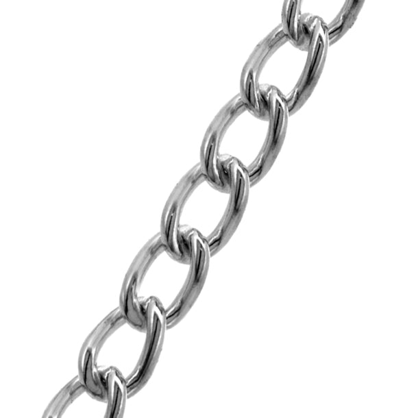 Sterling Silver Open Curb Chain (4.7mm)