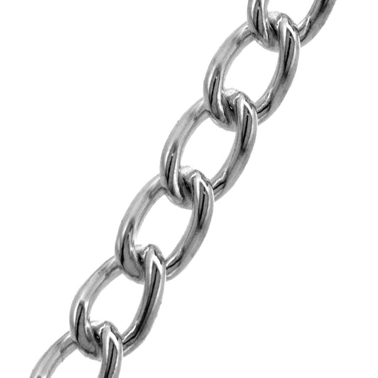 Sterling Silver Open Curb Chain (5.7mm)