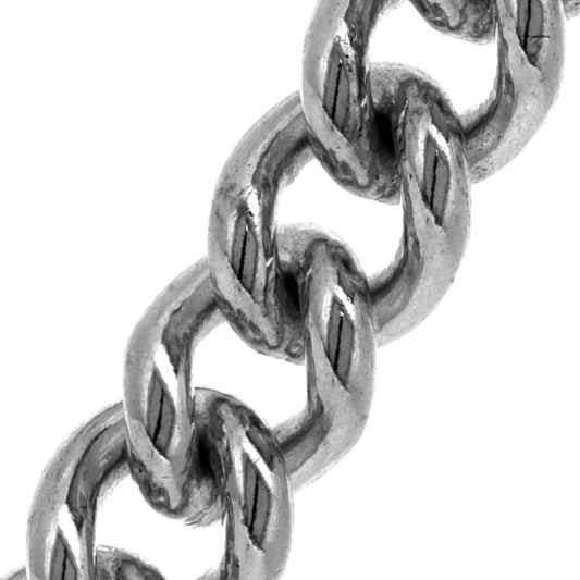 Sterling Silver Round Curb Chain (11.3mm)