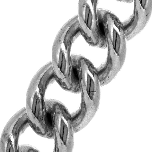 Sterling Silver Round Curb Chain (12.2mm)