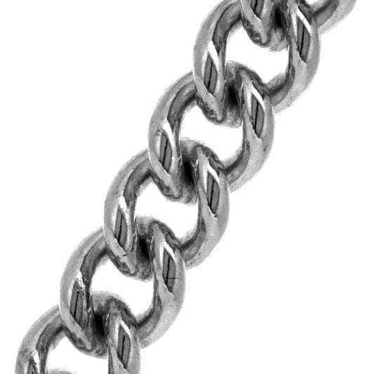 Sterling Silver Round Curb Chain (8.4mm)