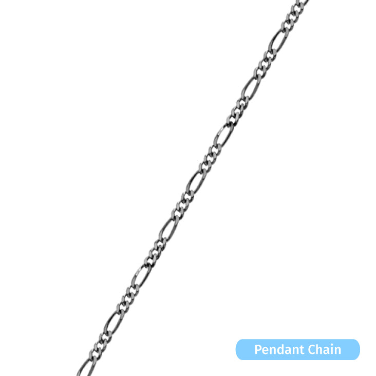 Sterling Silver Diamond Cut Figaro Chain (1.2mm)