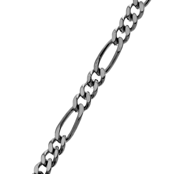 Sterling Silver Diamond Cut Figaro Chain (2.7mm)