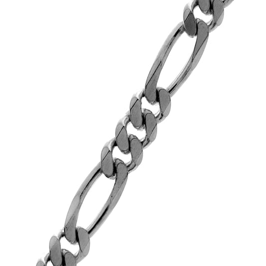 Sterling Silver Diamond Cut Figaro Chain (3.6mm)