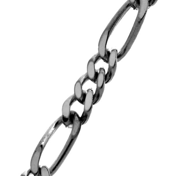 Sterling Silver Diamond Cut Figaro Chain (4.6mm)