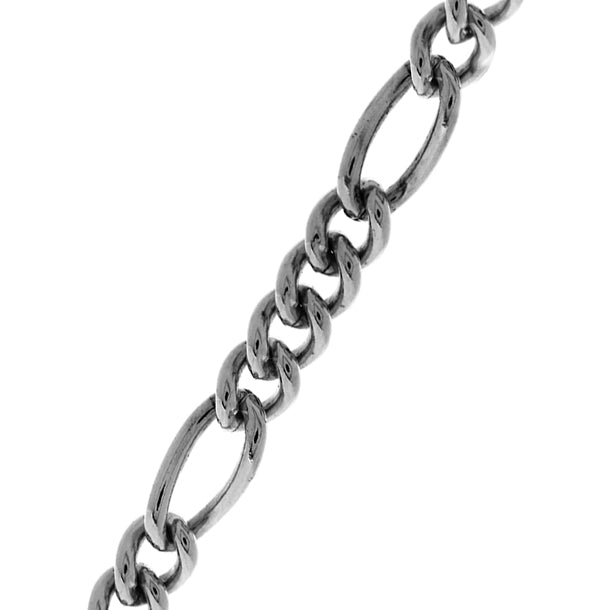 Sterling Silver Round Figaro Chain (3.8mm)