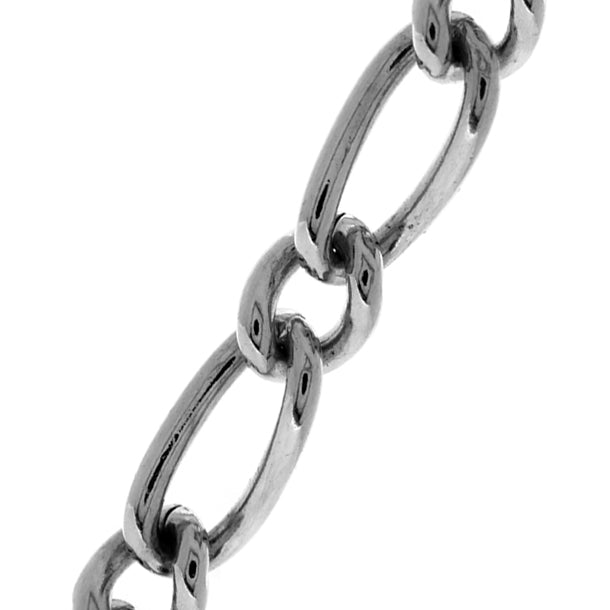 Sterling Silver Round Figaro Chain (6.1mm)