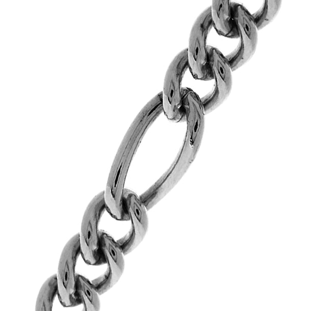 Sterling Silver Round Figaro Chain (6.1mm)