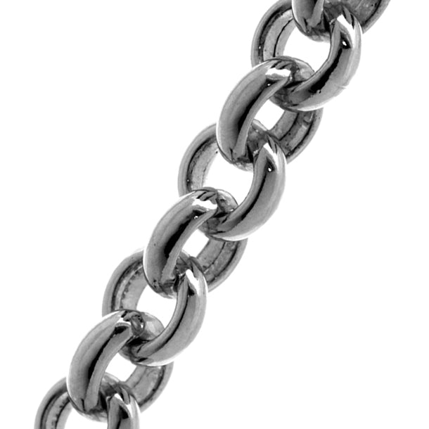 Sterling Silver Semi-Solid Chain (7.6mm)