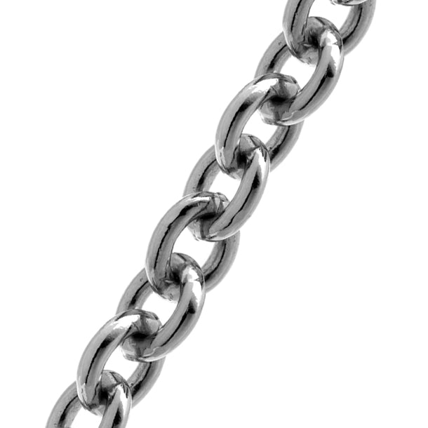 Sterling Silver Round Trace Chain (6.2mm)