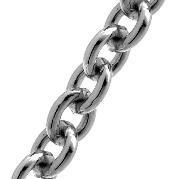 Sterling Silver Round Trace Chain (7.9mm)